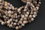 Natural Brown Zebra Jasper Beads Grade AAA Faceted Round 4mm 6mm 8mm 10mm 12mm 14mm 16mm Gemstone Beads