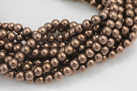 Rust Metallic HEMATITE Beads. Round Smooth. 2mm, 4mm, 6mm, 8mm, or 12mm. Full Strand 16". AAA Quality AAA Quality