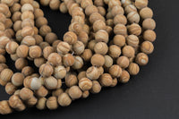 Natural Matte Wood Jasper, High Quality in Round, 4mm, 6mm, 8mm, 10mm, 12mm, 14mm- Full 15.5 Inch Strand Smooth Gemstone Beads