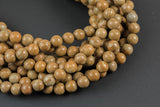 Natural Tiger Skin, Wood Jasper Round- 4mm, 6mm, 8mm, 10mm, 12mm- Full 15.5 Inch Strand- AAA Quality Smooth Gemstone Beads