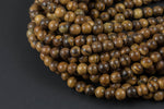 Natural Flower Namu Wood. 6mm or 8mm or 10mm Round. Full Strand Gemstone Beads