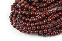Natural Palo Wood. 6mm or 8mm or 10mm Round. Full Strand Gemstone Beads