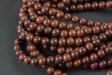 Natural Cypress Wood- 6mm or 8mm or 10mm Round. Full Strand Gemstone Beads