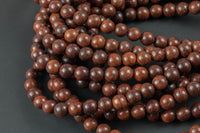 Natural Cypress Wood- 6mm or 8mm or 10mm Round. Full Strand Gemstone Beads