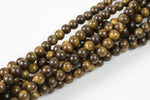 Natural Phoebe Zhennan wood. 6mm or 8mm or 10mm Round. Full Strand Gemstone Beads