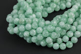 Natural Green Angelite Beads AAA Grade Round - 6mm 8mm 10mm or 12mm - Full 15.5" 15.5 inch strands Smooth Gemstone Beads