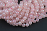 Natural Mystic Rose Quartz, High Quality in Faceted Round- 4mm, 6mm, 8mm, 10mm, 12mm- Full 15.5 Inch Strand AAA Quality Gemstone Beads