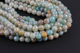 Natural MYSTIC AMAZONITE Beads faceted round sizes. 4mm, 6mm, 8mm, 10mm, 12mm, 14mm-Full Strand 15.5 inch Strand AAA Quality Gemstone Beads