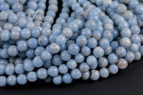 Natural Angelite Beads - Round - 6mm 8mm 10mm or 12mm - Full 15.5" 15.5 inch strands AAA Quality AAA Quality Smooth Gemstone Beads