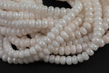 GORGEOUS MYSTIC Silverite JADE Moonstone Color High Quality in Faceted Rondelle- 8mm-Full Strand 15.5 inch Strand