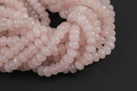 GORGEOUS MYSTIC Pale Pink JADE / Moonstone Color High Quality in Faceted Rondelle- 8mm-Full Strand 15.5 inch Strand