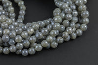 Natural Mystic Labradorite, High Quality in Faceted Round- 4mm, 6mm, 8mm, 10mm, 12mm, 14mm AAA Quality Gemstone Beads