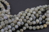 Natural Labradorite Beads Matte Round 6mm 8mm 10mm 12mm Gemstone Beads