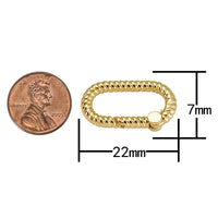 1 pc Dainty Gold Spring Gate Ring, Push Gate ring Charm Holder 14K Gold Clasp for Charm Holder Connector-12x22mm- Round