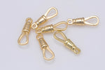 6 pc Fancy Bail Ends for Chain or Necklace, 5x14mm 14k Gold - 6 pcs per order