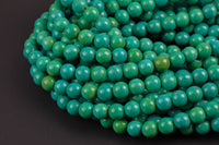 Green Turquoise, High Quality in round, 4-8mm Smooth Gemstone Beads