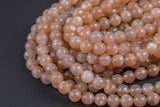 Dark Pink Sunstone Moonstone Beads faceted round - A Quality - 4mm, 8mm, 10mm, 12mm - Full 15.5 Inch Strand Gemstone Beads