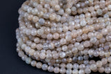 Natural Light Gray Moonstone Faceted Round--Full Strand 15.5 inch Strand, 4mm, 6mm, 8mm, 12mm, or 14mm Beads Gemstone Beads