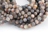 Natural Matte Multicolored Rainbow Moonstone Beads. Full Strand, 4mm, 6mm, 8mm, 12mm, or 14mm Beads (A quality) Gemstone Beads