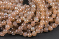 Natural Moonstone, High Quality in Round- 8mm, 10mm, 12mm- Dark Multi Color AAA Quality Smooth Gemstone Beads