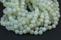 Natural 6mm/8mm/10mm- New JADE Round- Single or Bulk- 15.5" New Jade Smooth Gemstone Beads