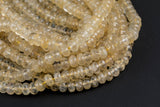Natural Champagne Quartz, High Quality in Faceted Rondelle 4mm, 6mm, 8mm, 10mm, 12mm Gemstone Beads