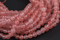 Natural Cherry Quartz, High Quality in Faceted Round-6mm, 8mm, 10mm, 12mm- Wholesale Bulk or Single Strand! AAA Quality Gemstone Beads