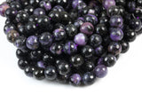 Natural Dark Charoite Beads Faceted Round High Quality 6mm, 8mm, 10mm, 12mm- Full 15.5 Inch Strand Gemstone Beads