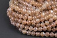 Natural Moonstone, High Quality in Round- 8mm, 10mm, 12mm- Dark Multi Color AAA Quality Smooth Gemstone Beads