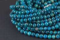 Natural Apatite Round sizes 4mm, 6mm, 8mm, 10mm, 12mm, 14mm- Full 15.5 Inch strand AAA Quality Smooth Gemstone Beads