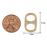 2pc Gold Soda Tab Charm Gold Soda Pull-tab Pendant Charm For Earring Bracelet Necklace Jewelry Making Supplies-14x21mm