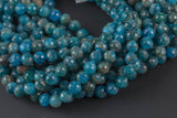 Natural Apatite Diamond Cut Facted Round sizes 8mm, 10mm- Full 15.5 Inch strand AAA Quality Smooth Gemstone Beads