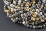 Natural Dendrite Opal Beads - Round - 6mm 8mm 10mm or 12mm - Full 15.5" 15.5 inch strands Smooth Gemstone Beads