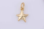 4pc Dainty 14k Gold Shooting Star Charm Pave Star Cubic Zirconia Bracelet Necklace Pendant Earring Charm for Jewelry Making 8mm