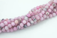 Rhodonite- JADE Matte Round- 6mm 8mm 10mm 12mm-Full Strand 15.5 inch Strand AAA Quality