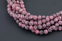 Pink Jade Beads Smooth Round -Full Strand 15.5 inch Strand AAA Quality- 8MM