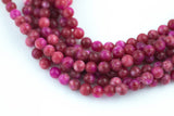 Raspberry Fusia Jade, High Quality in Smooth Round-Full Strand 15.5 inch Strand AAA Quality- 8mm