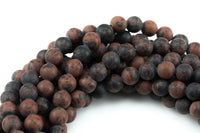 Natural Mahogany Jasper, High Quality in Matte Round, 6mm, 8mm, 10mm, 12mm- Full 15.5 Inch Strand Gemstone Beads