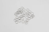 White Gold Silver Toned SUPER STRONG/ Extra THIN Jump Rings 3mm 4mm 5mm. Carbon Steel - Very sturdy despite thickness.