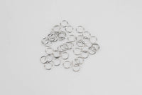 White Gold Silver Toned SUPER STRONG/ Extra THIN Jump Rings 3mm 4mm 5mm. Carbon Steel - Very sturdy despite thickness.