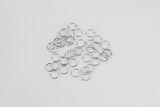 White Gold Silver Toned SUPER STRONG/ Extra THIN Jump Rings 3mm 4mm 5mm. Carbon Steel - Very sturdy despite thickness.