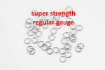 White Gold Silver Tone SUPER STRONG/ Regular Gauge Thickness Jump Rings 3mm 4mm 5mm. Carbon Steel - Extremely sturdy