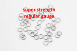 White Gold Silver Tone SUPER STRONG/ Regular Gauge Thickness Jump Rings 3mm 4mm 5mm. Carbon Steel - Extremely sturdy