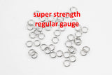 White Gold Silver Tone SUPER STRONG/ Regular Gauge Thickness Jump Rings 3mm 4mm 5mm. Carbon Steel - Extremely sturdy