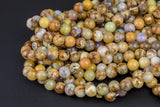 Natural Yellow Opal - Round- 6mm, 8mm, 10mm, 12mm, 14mm- Full 15.5 Inch Strand AAA Quality Gemstone Beads