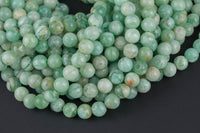 Natural Green Banded Angelite Beads AAA Grade Round - 6mm 8mm 10mm or 12mm - Full 15.5" 15.5 inch strands Smooth Gemstone Beads