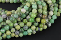 Natural Chrysoprase, High Quality in Round, 4mm, 6mm, 8mm, 10mm, 12mm, 14mm-Full Strand 16 inch Strand Smooth Gemstone Beads