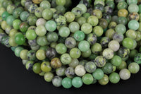 Natural Chrysoprase, High Quality in Round, 4mm, 6mm, 8mm, 10mm, 12mm, 14mm-Full Strand 16 inch Strand Smooth Gemstone Beads
