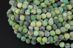 Natural Chrysoprase, High Quality in Matte Round, 4mm, 6mm, 8mm, 10mm, 12mm, 14mm-Full Strand 16 inch Strand Gemstone Beads