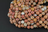 Natural Red Petrified Wood, High Quality in Faceted Round- 6mm, 8mm, 10mm, 12mm- Full 16 inch strand AAA Quality AAA Quality Gemstone Beads